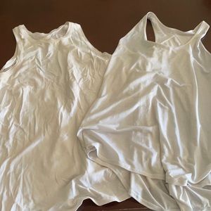 2 Lulu Lemon White Tanks